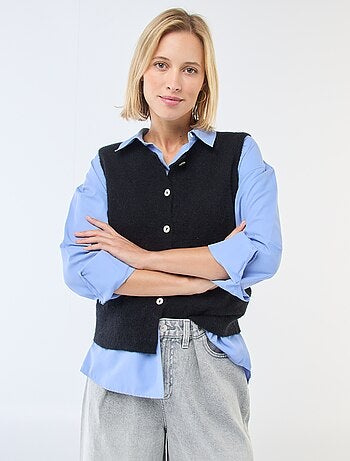 Chaleco sin mangas liso