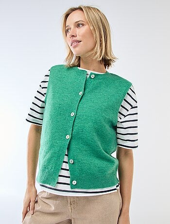 Chaleco sin mangas liso