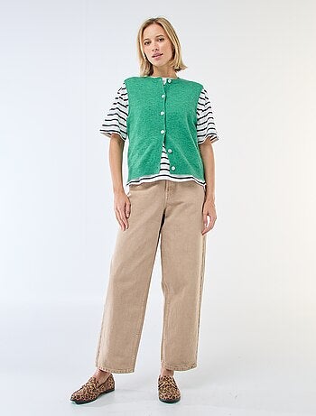 Chaleco sin mangas liso