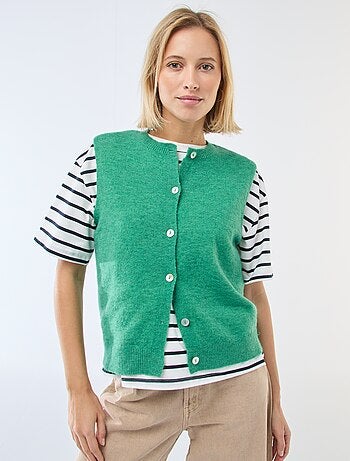 Chaleco sin mangas liso