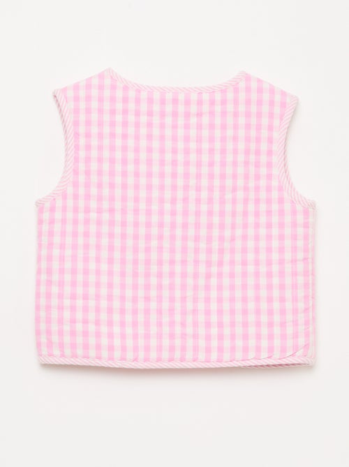 Chaleco sin mangas reversible de popelina - Kiabi