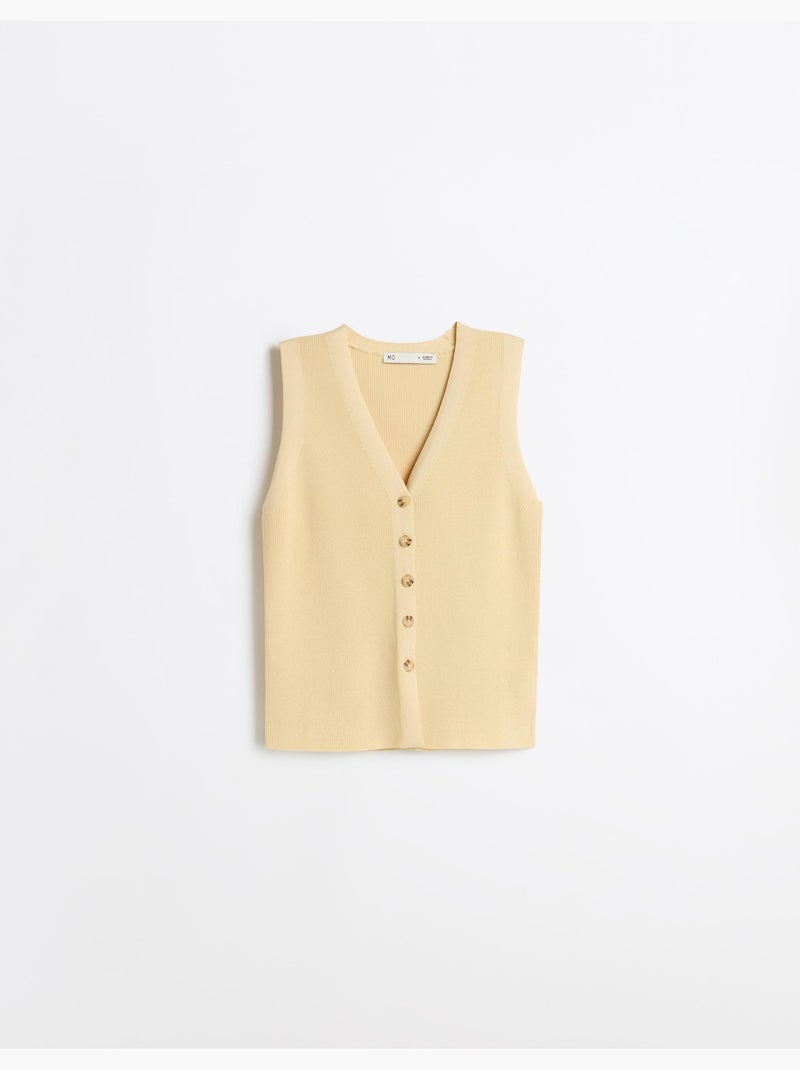 Chaleco tejido, mo fashion Amarillo - Kiabi