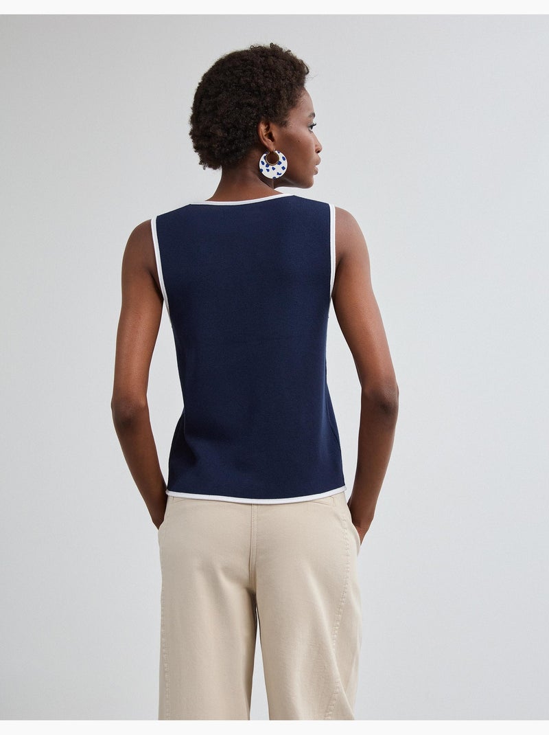 Chaleco tejido, mo fashion Azul - Kiabi