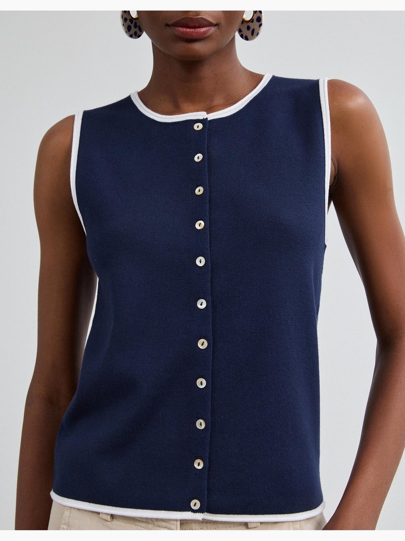 Chaleco tejido, mo fashion Azul - Kiabi