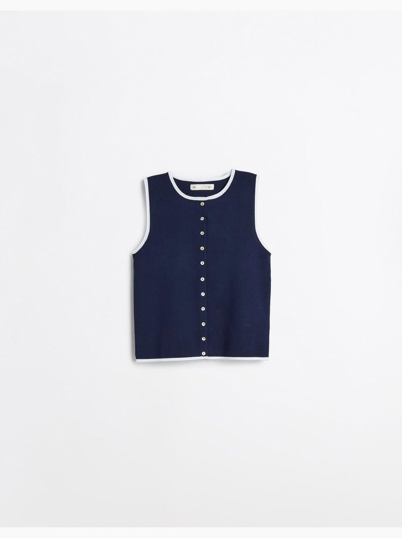 Chaleco tejido, mo fashion Azul - Kiabi