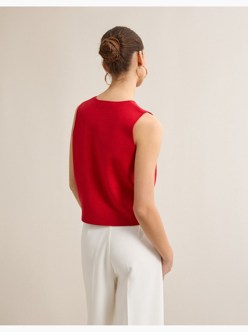 Chaleco tejido, MO Fashion Rojo - Kiabi