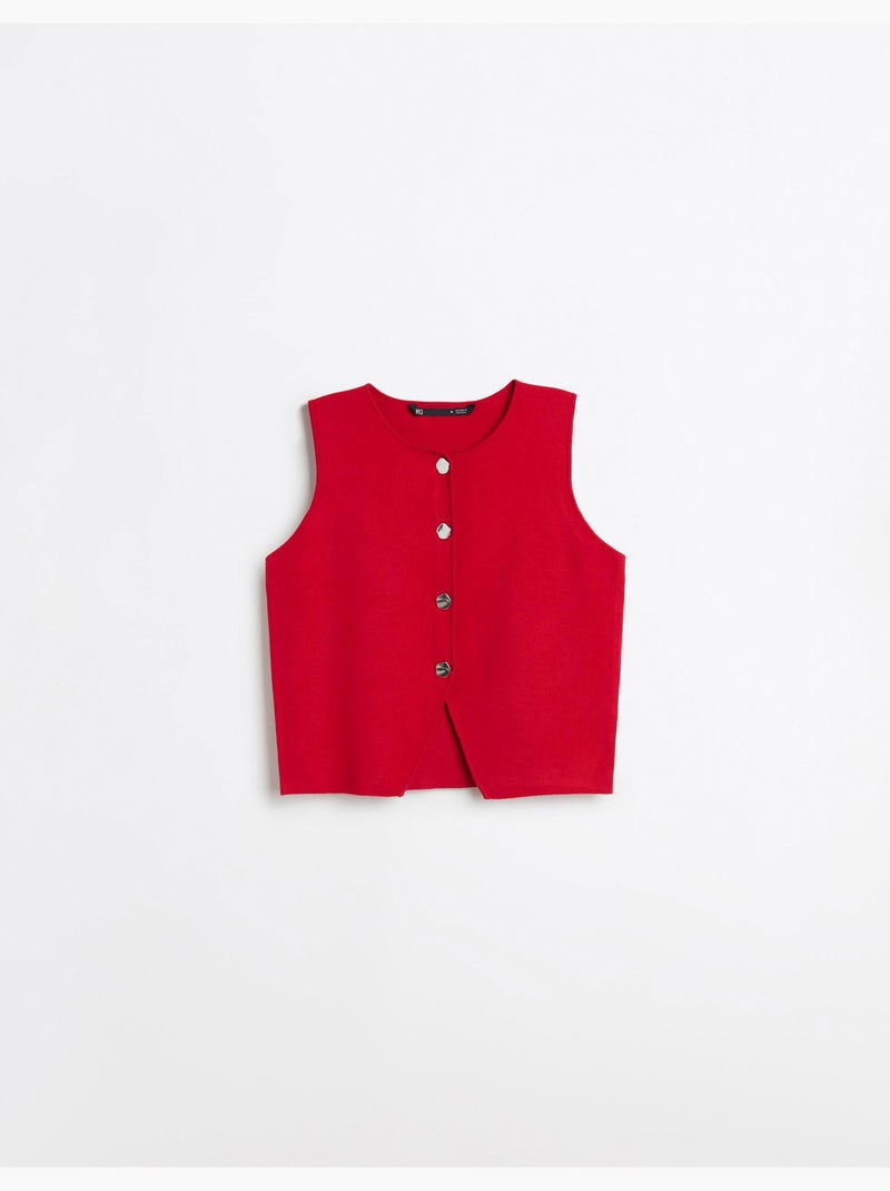 Chaleco tejido, MO Fashion Rojo - Kiabi