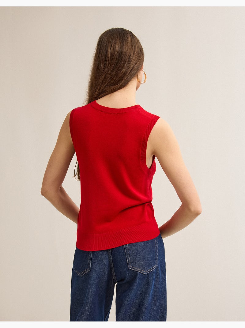 Chaleco tejido, MO Fashion Rojo - Kiabi