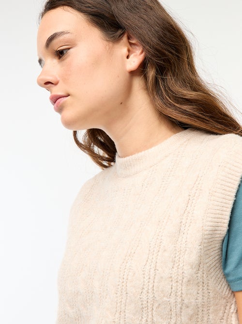 Chaleco trenzado - Kiabi