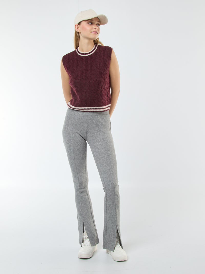 Chaleco trenzado Rojo - Kiabi