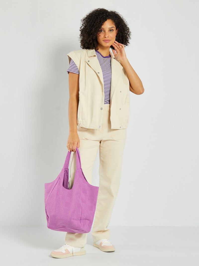 Chaleco vaquero BEIGE - Kiabi