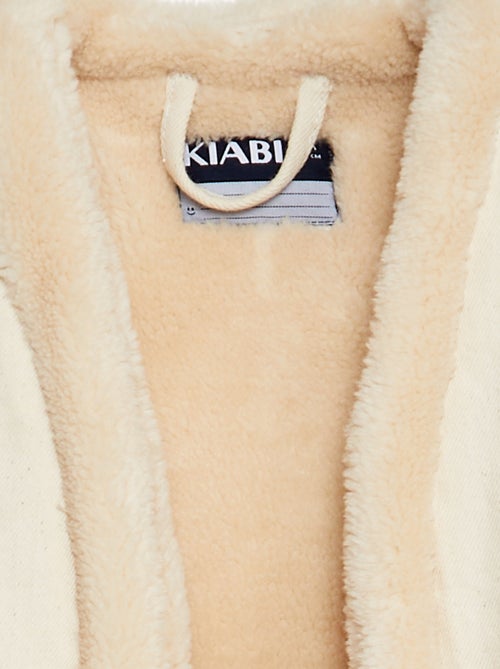 Chaleco vaquero con pelo sintético - Kiabi