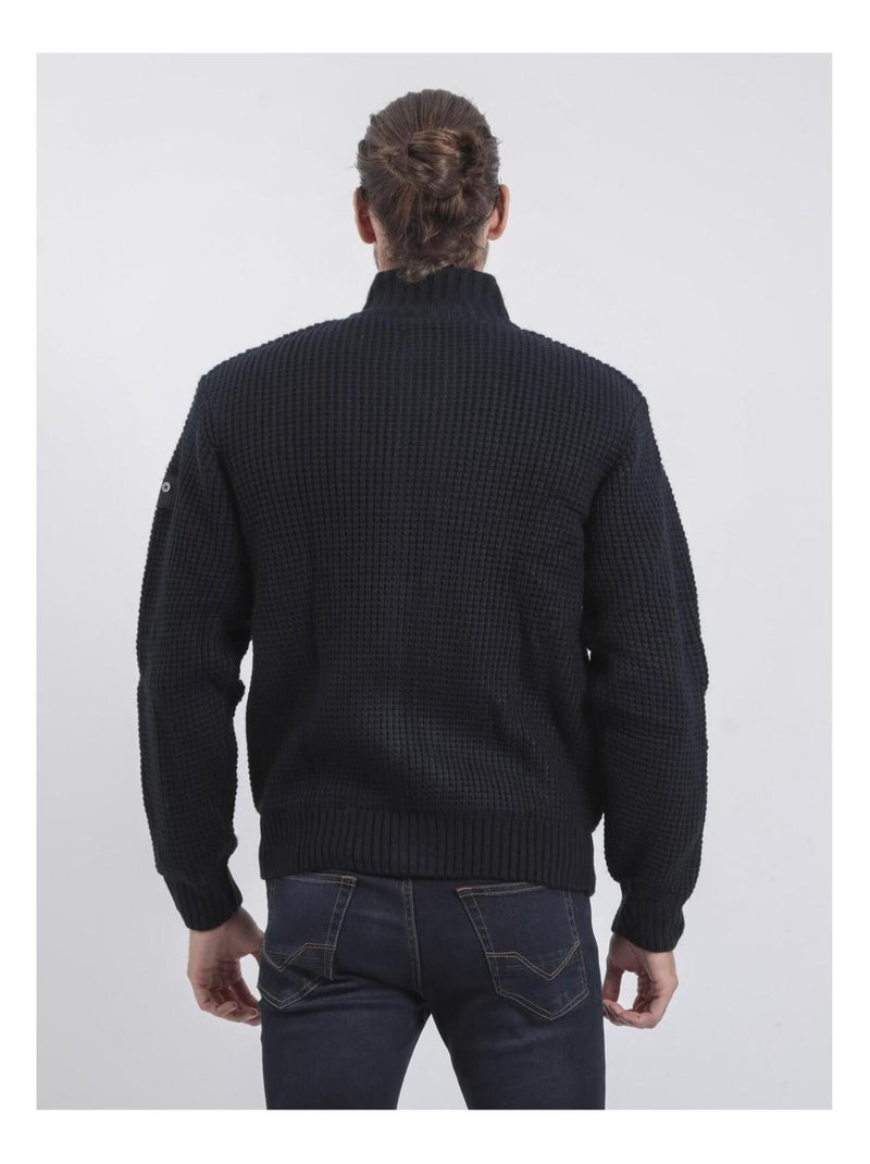 Chaleco zippé col montant LUNEL Azul marino - Kiabi