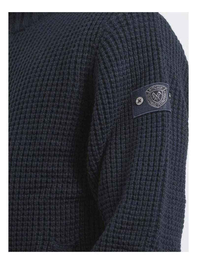 Chaleco zippé col montant LUNEL Azul marino - Kiabi
