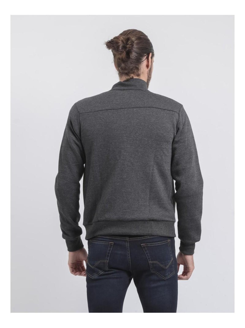 Chaleco zippé col montant WILZOKY Gris antracita - Kiabi