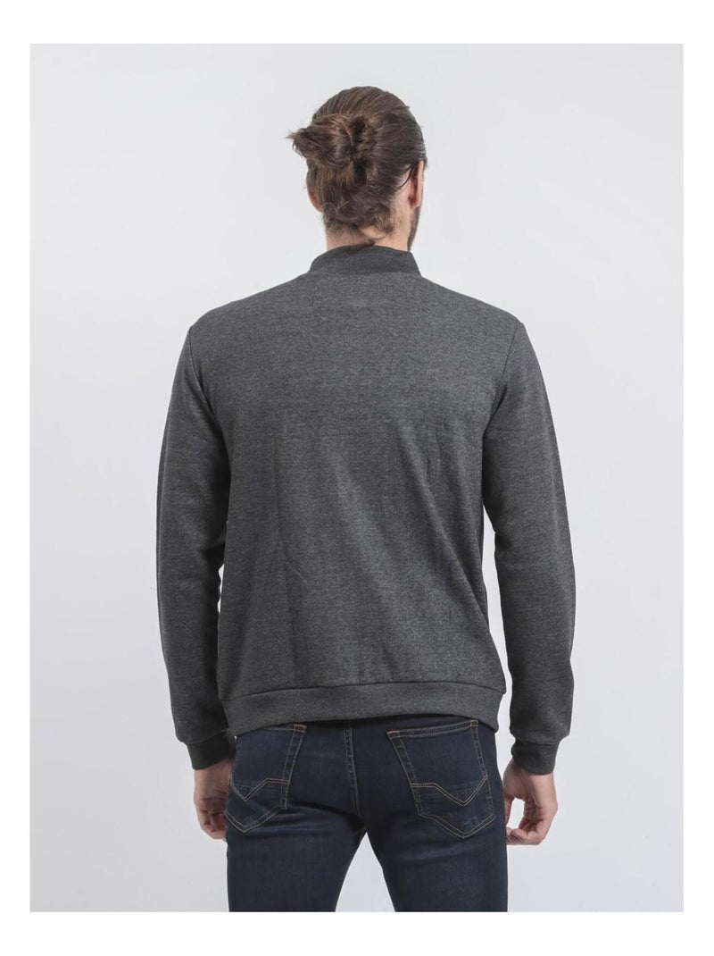 Chaleco zippé col montant WITS Gris antracita - Kiabi