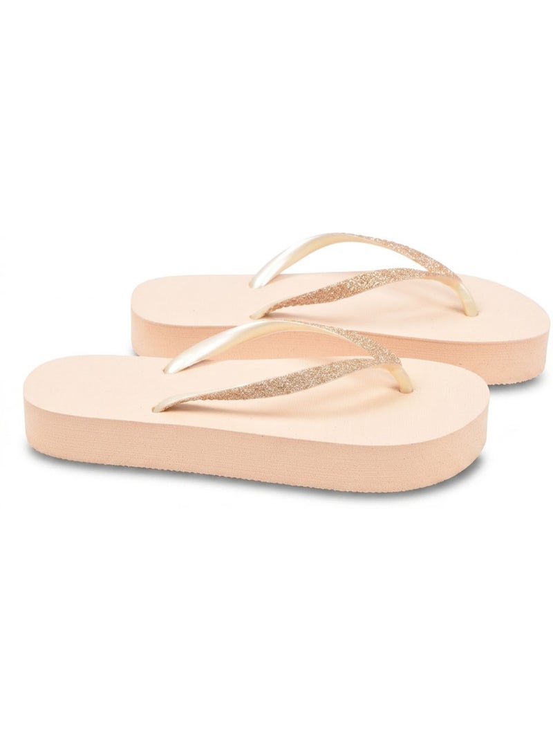 Chancla Compensada Glitter 3 Colores OZABI Beige - Kiabi