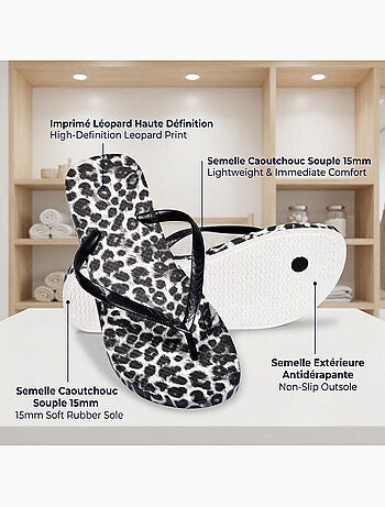 Chancla Estampado Leopardo Goma 2 Colores OZABI