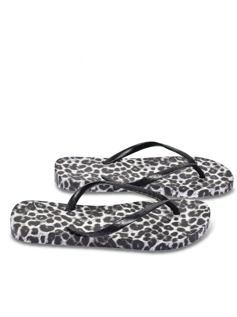 Chancla Estampado Leopardo Goma 2 Colores OZABI Gris - Kiabi
