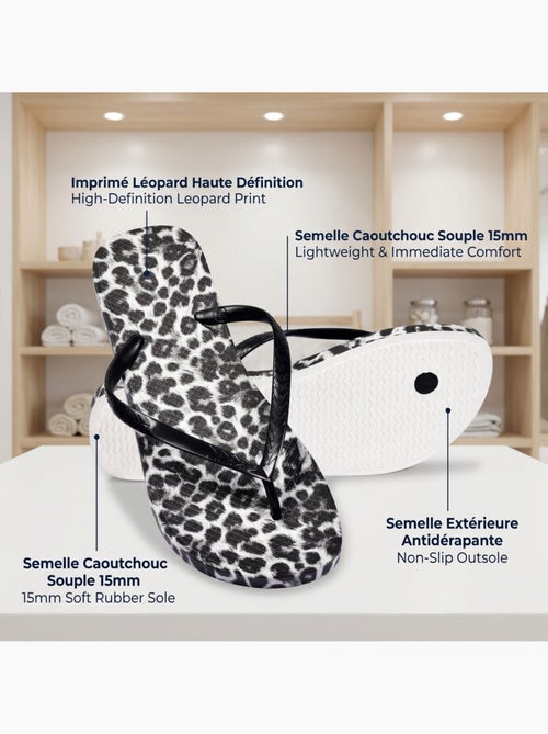 Chancla Estampado Leopardo Goma 2 Colores OZABI - Kiabi