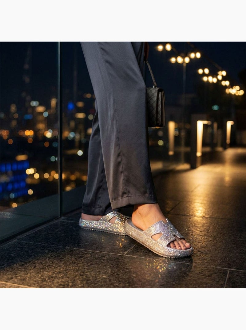 Chancla Glitter H-Strap EVA 6 Colores OZABI Gris - Kiabi