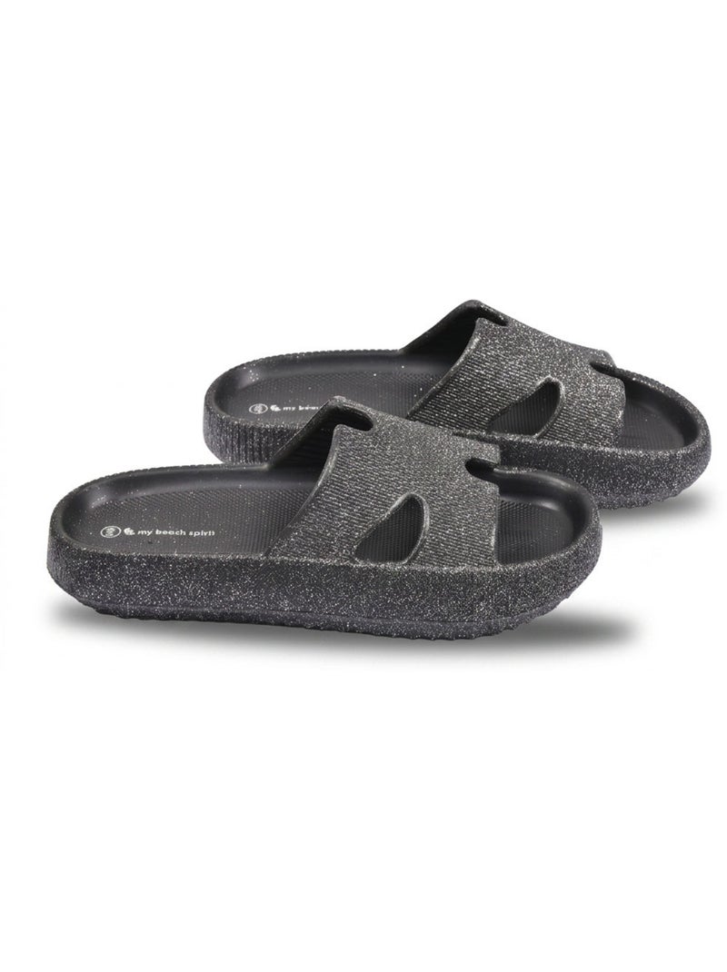 Chancla Glitter H-Strap EVA 6 Colores OZABI Negro - Kiabi