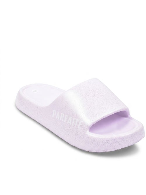 Chancla Mujer Brillo Mensaje Humor 4 Colores OZABI - Kiabi Chancla Mujer Brillo Mensaje Humor 4 Colores OZABI - Kiabi
