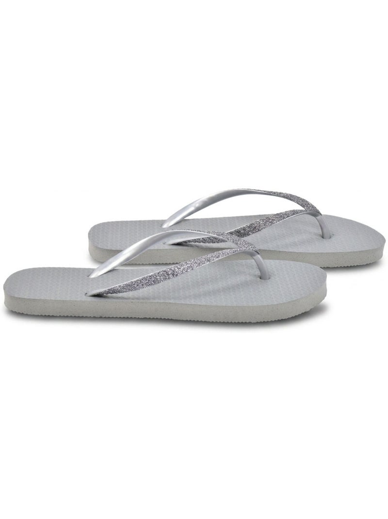 Chancla Mujer Brillo OZABI 7 Colores Gris - Kiabi