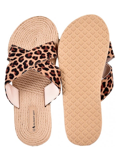Chancla Mujer LEOPARDO - Kiabi