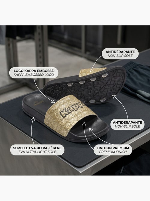 Chancla Mujer Piscina Brillo Leopardo KAPPA - Kiabi Chancla Mujer Piscina Brillo Leopardo KAPPA - Kiabi