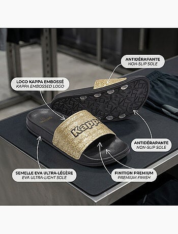Chancla Mujer Piscina Glitter Brillante Leopardo KAPPA