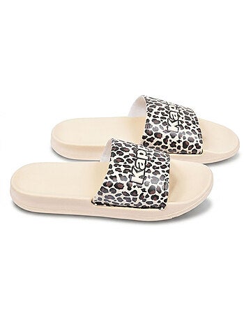 Chancla Mujer Piscina Glitter Brillante Leopardo KAPPA