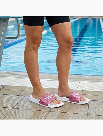 Chancla Mujer Piscina Glitter Brillante Leopardo KAPPA