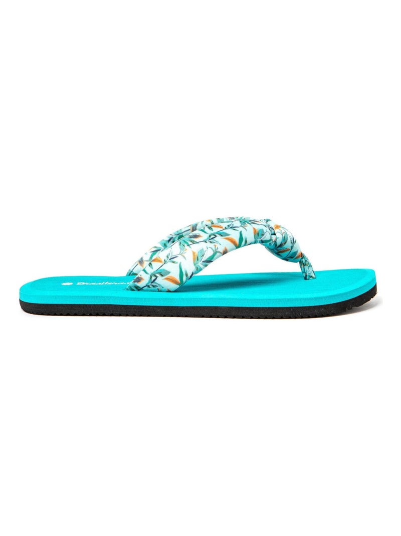 Chanclas Brasileras de Mujer con suela de goma Antideslizante Azul turquesa - Kiabi