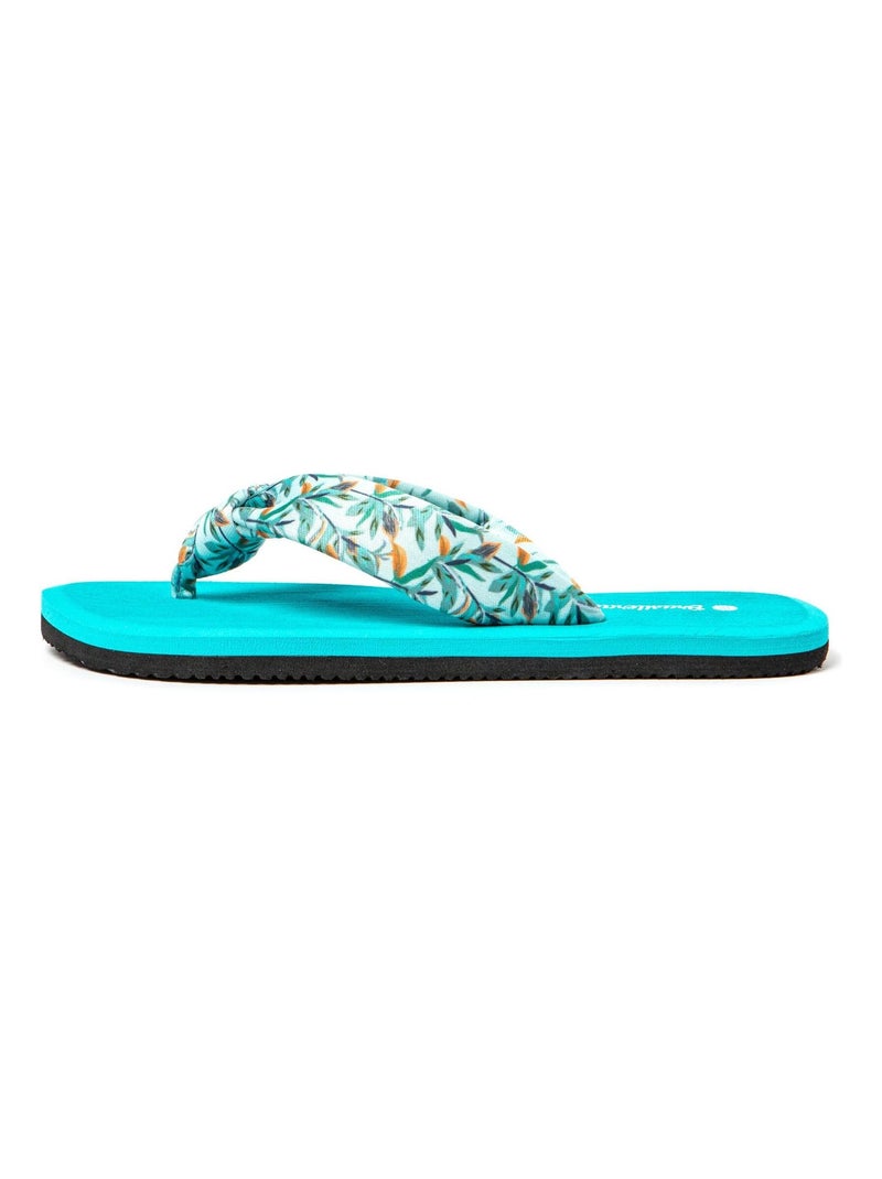 Chanclas Brasileras de Mujer con suela de goma Antideslizante Azul turquesa - Kiabi