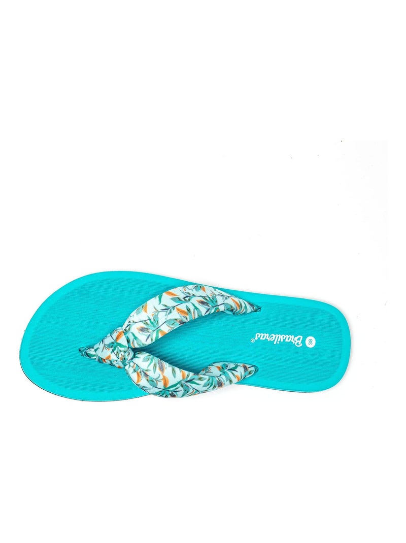 Chanclas Brasileras de Mujer con suela de goma Antideslizante Azul turquesa - Kiabi