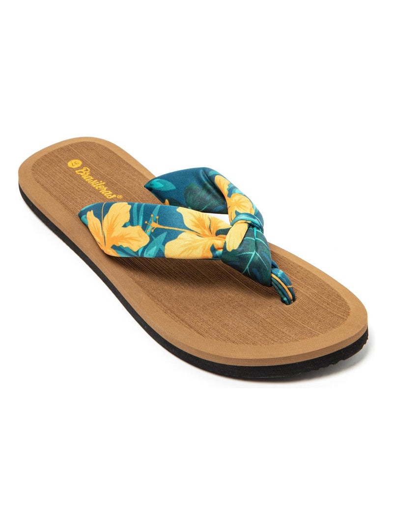 Chanclas Brasileras de Mujer con suela de goma Antideslizante Naranja - Kiabi