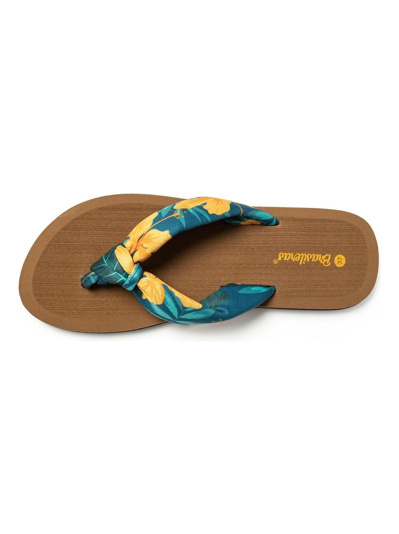 Chanclas Brasileras de Mujer con suela de goma Antideslizante Naranja - Kiabi