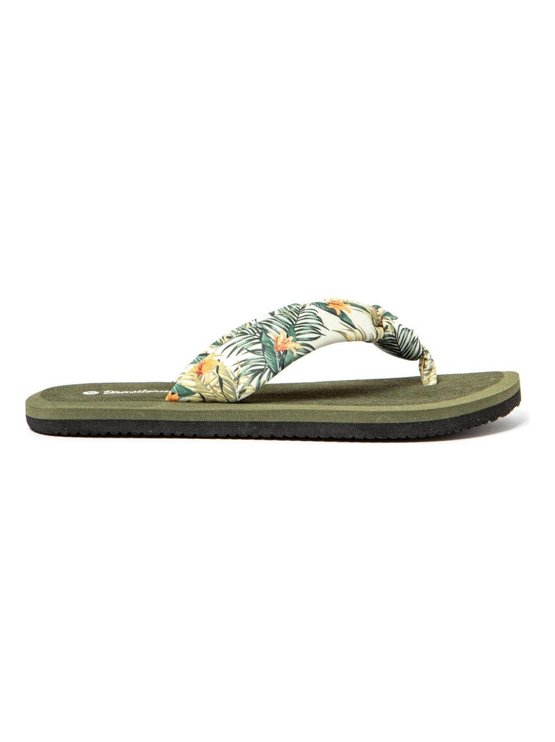 Chanclas Brasileras de Mujer con suela de goma Antideslizante Verde oscuro - Kiabi