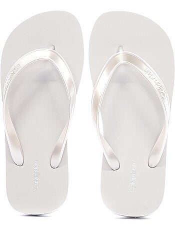 Chanclas calvin klein jeans para mujer tpu metalizadas