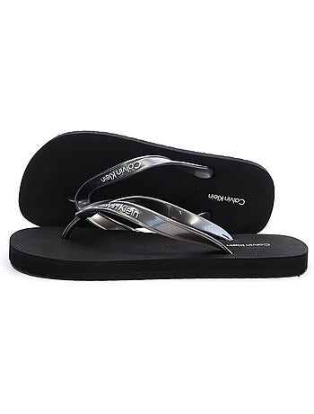 Chanclas calvin klein jeans para mujer tpu metalizadas