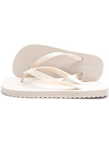Chanclas calvin klein jeans para mujer tpu metalizadas