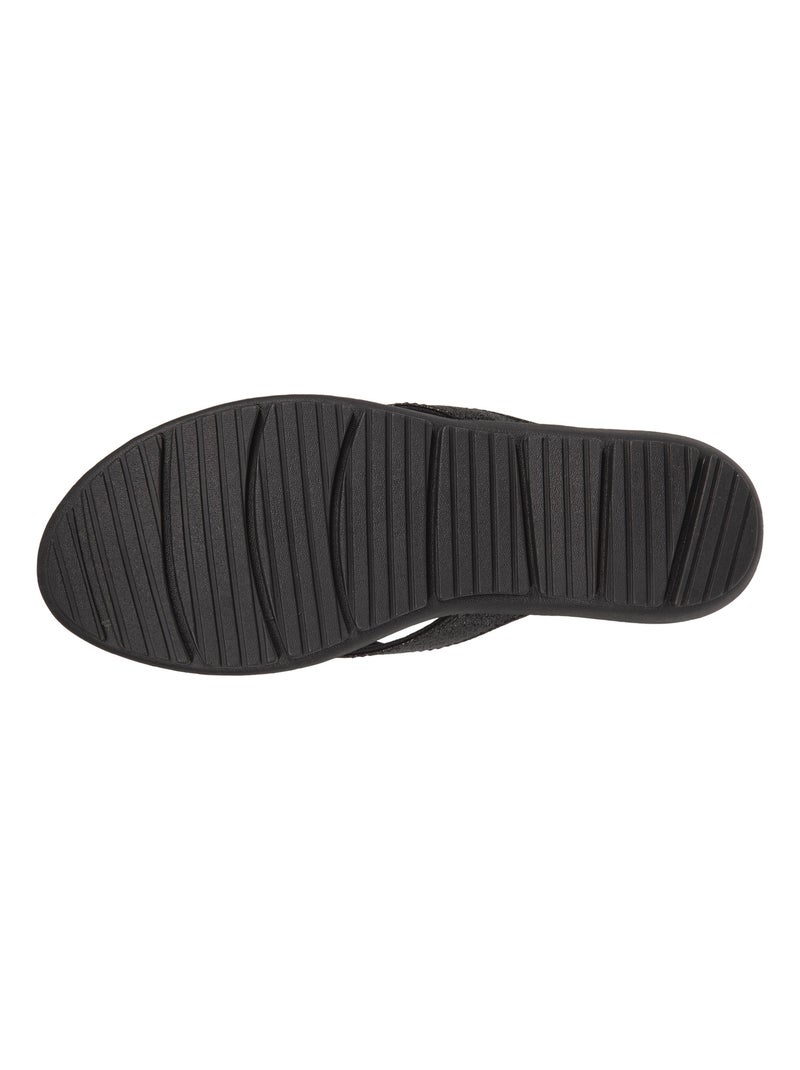 Chanclas cómoda y detallada con parte superior de lentejuelas  Isotoner Negro - Kiabi