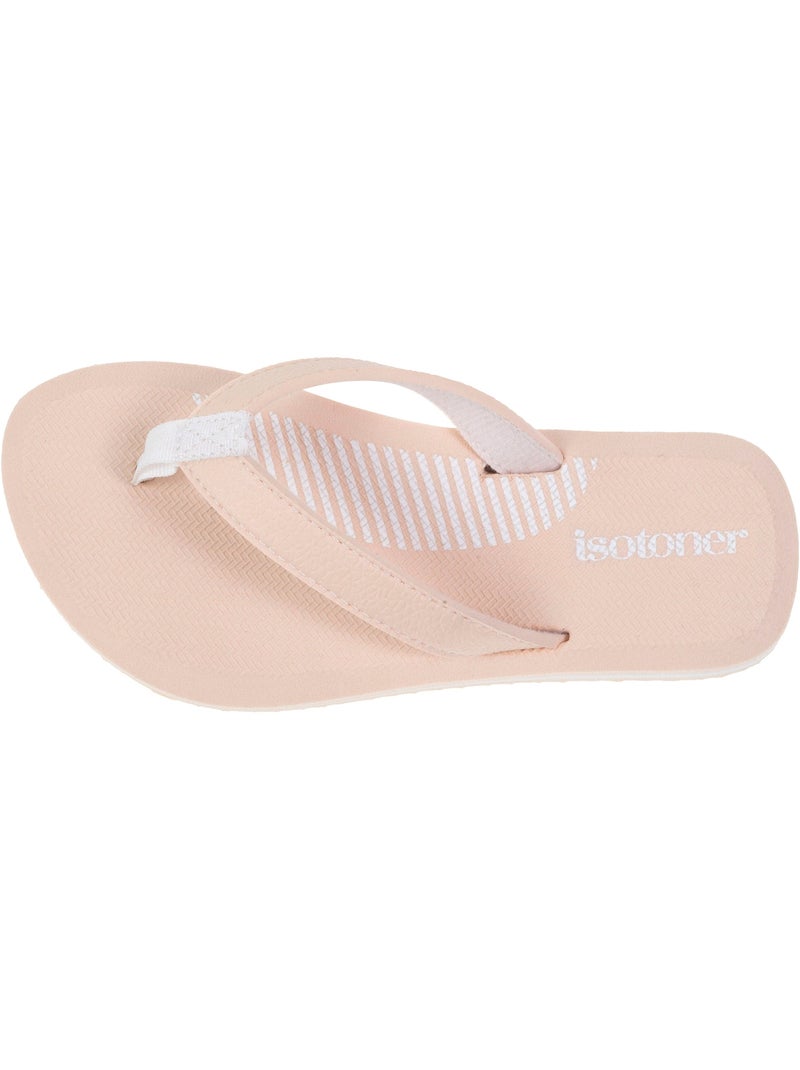 Chanclas Comodidad y parte superior de color  Isotoner Beige - Kiabi