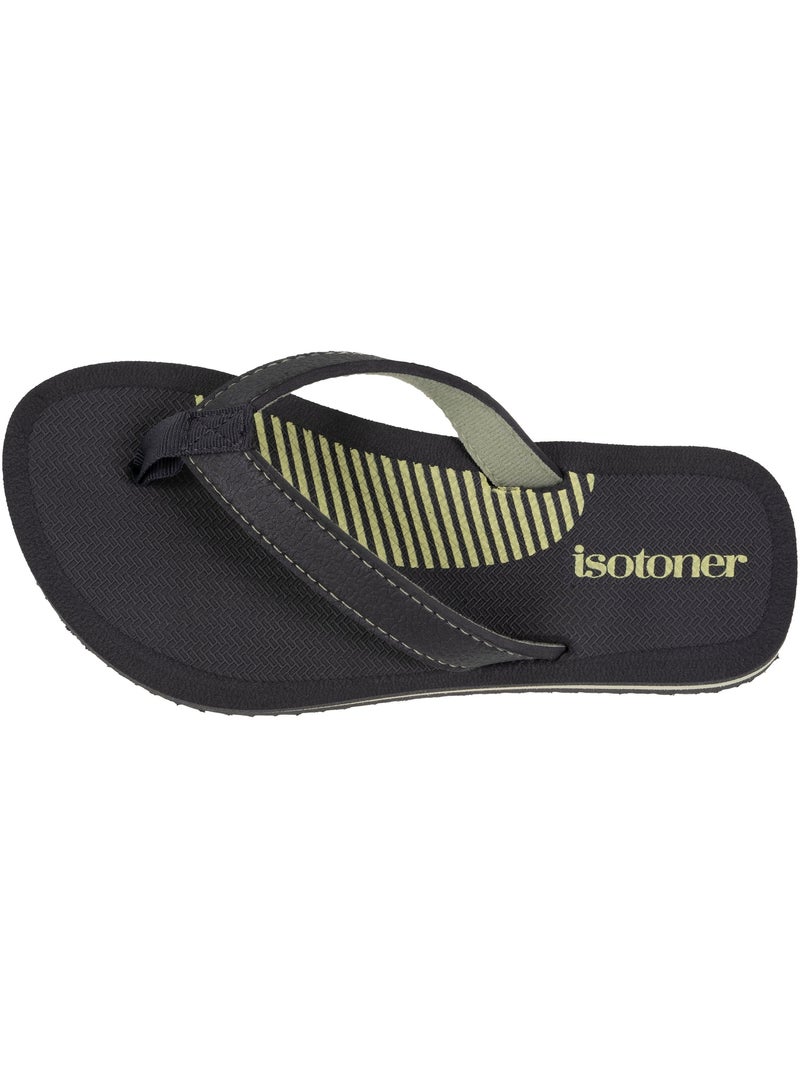 Chanclas Comodidad y parte superior de color  Isotoner Gris verde - Kiabi