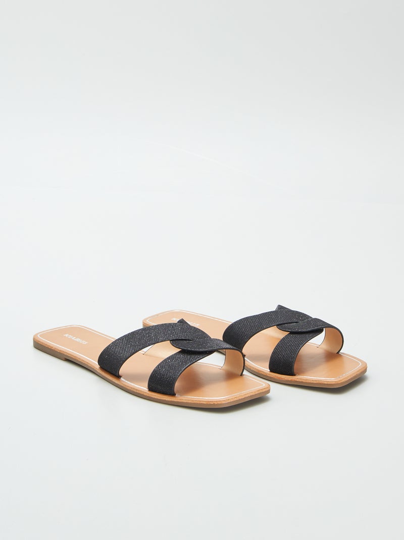 Chanclas con brillos NEGRO - Kiabi