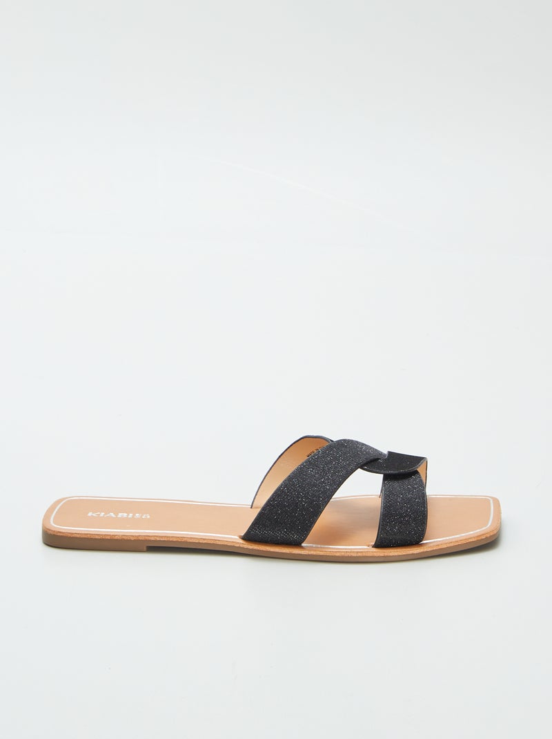 Chanclas con brillos NEGRO - Kiabi