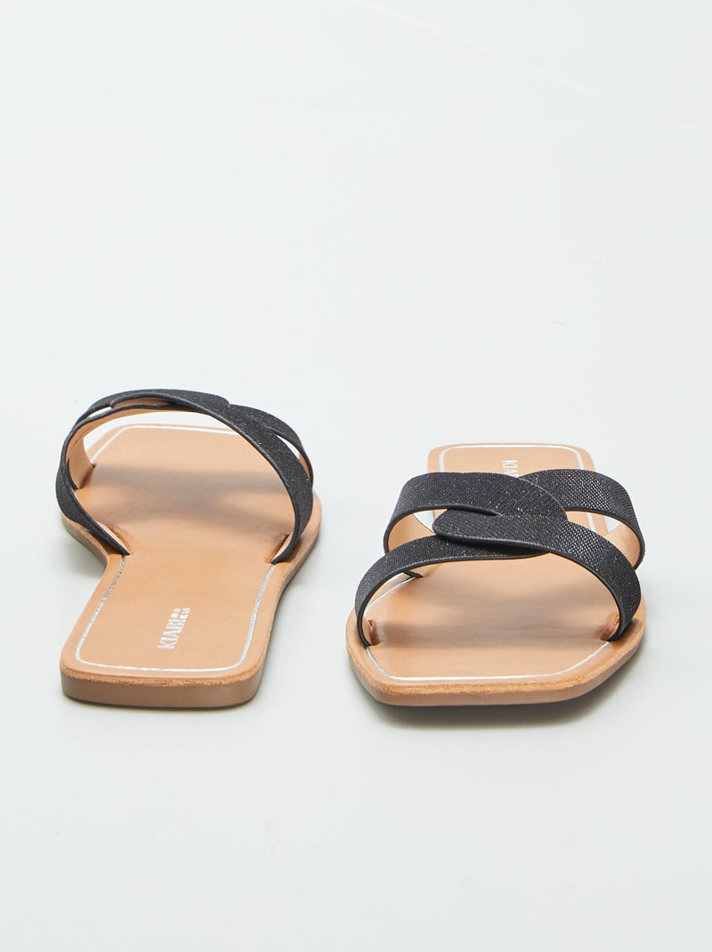 Chanclas con brillos NEGRO - Kiabi