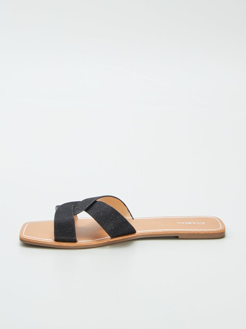 Chanclas con brillos NEGRO - Kiabi