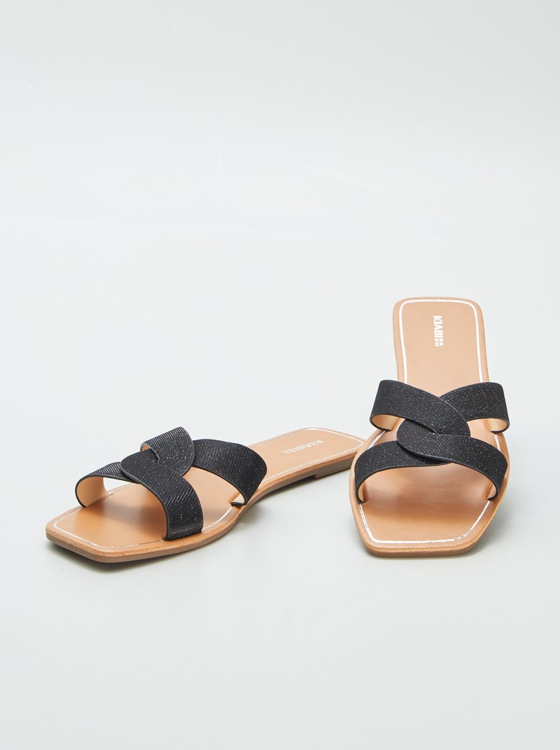 Chanclas con brillos NEGRO - Kiabi